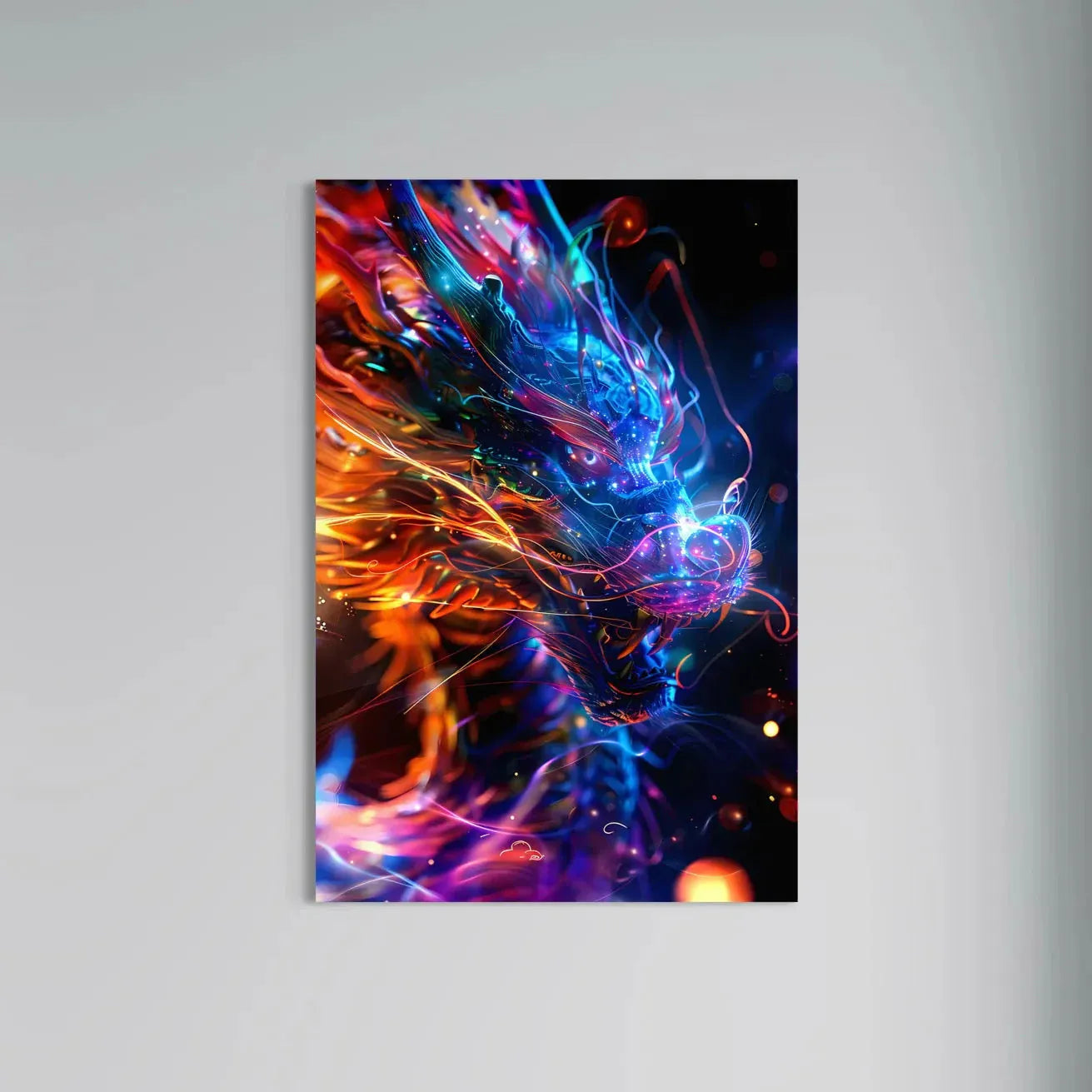 Jowart Print Material 50x70 cm / 20x28″ / Toile ALUMINIUM Dragon Électrique